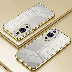 Custodia Silicone Trasparente Ultra Sottile Cover Morbida SY1 per Huawei Nova 11 Oro