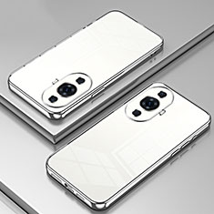 Custodia Silicone Trasparente Ultra Sottile Cover Morbida SY1 per Huawei Nova 11 Pro Argento