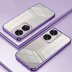 Custodia Silicone Trasparente Ultra Sottile Cover Morbida SY1 per Huawei Nova 11 SE Viola