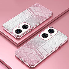 Custodia Silicone Trasparente Ultra Sottile Cover Morbida SY1 per Huawei Nova 11i Oro Rosa