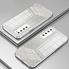 Custodia Silicone Trasparente Ultra Sottile Cover Morbida SY1 per Huawei Nova 7 5G Chiaro