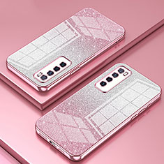 Custodia Silicone Trasparente Ultra Sottile Cover Morbida SY1 per Huawei Nova 7 5G Oro Rosa