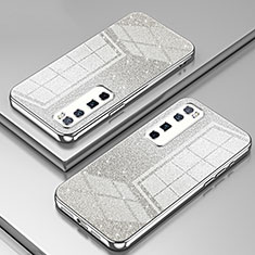 Custodia Silicone Trasparente Ultra Sottile Cover Morbida SY1 per Huawei Nova 7 Pro 5G Argento