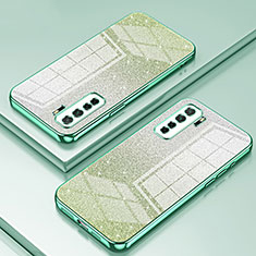Custodia Silicone Trasparente Ultra Sottile Cover Morbida SY1 per Huawei Nova 7 SE 5G Verde