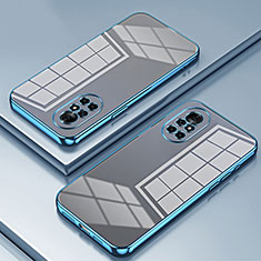 Custodia Silicone Trasparente Ultra Sottile Cover Morbida SY1 per Huawei Nova 8 5G Blu