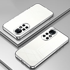Custodia Silicone Trasparente Ultra Sottile Cover Morbida SY1 per Huawei Nova 8 Pro 5G Argento