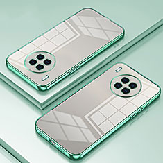 Custodia Silicone Trasparente Ultra Sottile Cover Morbida SY1 per Huawei Nova 8i Verde