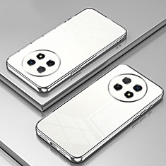 Custodia Silicone Trasparente Ultra Sottile Cover Morbida SY1 per Huawei Nova Y91 Argento
