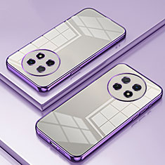 Custodia Silicone Trasparente Ultra Sottile Cover Morbida SY1 per Huawei Nova Y91 Viola