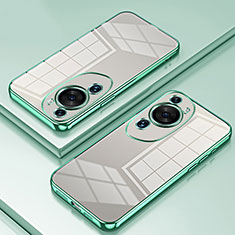 Custodia Silicone Trasparente Ultra Sottile Cover Morbida SY1 per Huawei P60 Art Verde