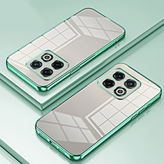 Custodia Silicone Trasparente Ultra Sottile Cover Morbida SY1 per OnePlus 10 Pro 5G Verde