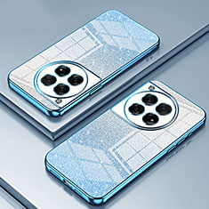 Custodia Silicone Trasparente Ultra Sottile Cover Morbida SY1 per OnePlus 12R 5G Blu