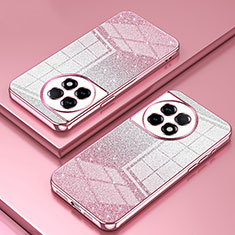 Custodia Silicone Trasparente Ultra Sottile Cover Morbida SY1 per OnePlus Ace 2 5G Oro Rosa