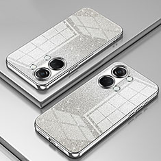 Custodia Silicone Trasparente Ultra Sottile Cover Morbida SY1 per OnePlus Ace 2V 5G Argento
