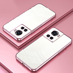 Custodia Silicone Trasparente Ultra Sottile Cover Morbida SY1 per OnePlus Ace 5G Oro Rosa