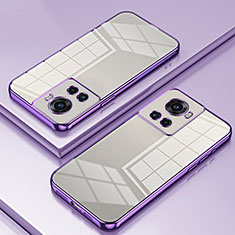 Custodia Silicone Trasparente Ultra Sottile Cover Morbida SY1 per OnePlus Ace 5G Viola