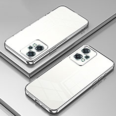 Custodia Silicone Trasparente Ultra Sottile Cover Morbida SY1 per OnePlus Nord CE 2 Lite 5G Argento