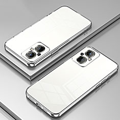 Custodia Silicone Trasparente Ultra Sottile Cover Morbida SY1 per OnePlus Nord N20 5G Argento