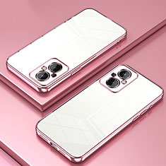 Custodia Silicone Trasparente Ultra Sottile Cover Morbida SY1 per OnePlus Nord N20 5G Oro Rosa