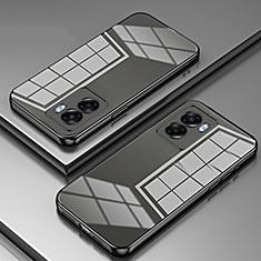Custodia Silicone Trasparente Ultra Sottile Cover Morbida SY1 per OnePlus Nord N300 5G Nero