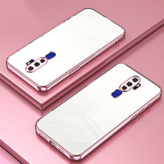 Custodia Silicone Trasparente Ultra Sottile Cover Morbida SY1 per Oppo A11X Oro Rosa