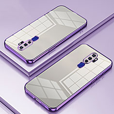 Custodia Silicone Trasparente Ultra Sottile Cover Morbida SY1 per Oppo A11X Viola