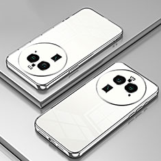 Custodia Silicone Trasparente Ultra Sottile Cover Morbida SY1 per Oppo Find X6 Pro 5G Argento