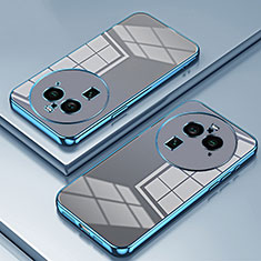 Custodia Silicone Trasparente Ultra Sottile Cover Morbida SY1 per Oppo Find X6 Pro 5G Blu