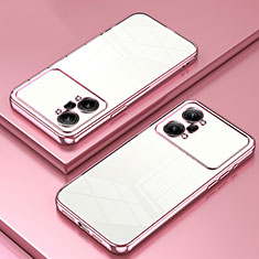 Custodia Silicone Trasparente Ultra Sottile Cover Morbida SY1 per Oppo K10 Pro 5G Oro Rosa