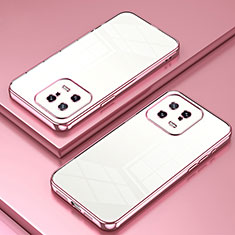 Custodia Silicone Trasparente Ultra Sottile Cover Morbida SY1 per Xiaomi Mi 13 5G Oro Rosa