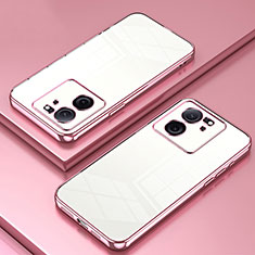Custodia Silicone Trasparente Ultra Sottile Cover Morbida SY1 per Xiaomi Mi 13T 5G Oro Rosa