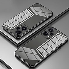 Custodia Silicone Trasparente Ultra Sottile Cover Morbida SY1 per Xiaomi Poco F5 5G Nero