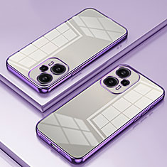 Custodia Silicone Trasparente Ultra Sottile Cover Morbida SY1 per Xiaomi Poco F5 5G Viola