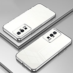 Custodia Silicone Trasparente Ultra Sottile Cover Morbida SY1 per Xiaomi Poco F5 Pro 5G Argento