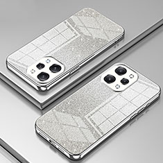 Custodia Silicone Trasparente Ultra Sottile Cover Morbida SY1 per Xiaomi Redmi 12 4G Argento