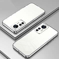 Custodia Silicone Trasparente Ultra Sottile Cover Morbida SY1 per Xiaomi Redmi K50 Ultra 5G Argento