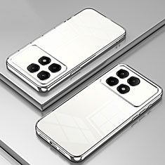 Custodia Silicone Trasparente Ultra Sottile Cover Morbida SY1 per Xiaomi Redmi K70 5G Argento