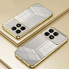Custodia Silicone Trasparente Ultra Sottile Cover Morbida SY1 per Xiaomi Redmi K70 5G Oro