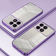 Custodia Silicone Trasparente Ultra Sottile Cover Morbida SY1 per Xiaomi Redmi K70 5G Viola