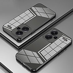 Custodia Silicone Trasparente Ultra Sottile Cover Morbida SY1 per Xiaomi Redmi Note 13 Pro+ Plus 5G Nero