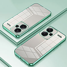 Custodia Silicone Trasparente Ultra Sottile Cover Morbida SY1 per Xiaomi Redmi Note 13 Pro+ Plus 5G Verde