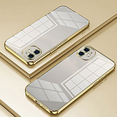 Custodia Silicone Trasparente Ultra Sottile Cover Morbida SY2 per Apple iPhone 11 Oro