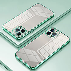 Custodia Silicone Trasparente Ultra Sottile Cover Morbida SY2 per Apple iPhone 12 Pro Max Verde