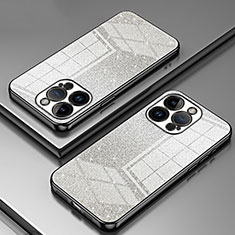 Custodia Silicone Trasparente Ultra Sottile Cover Morbida SY2 per Apple iPhone 14 Pro Nero