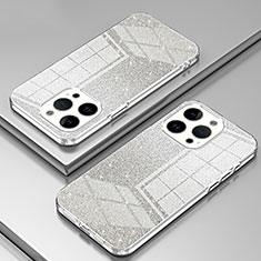Custodia Silicone Trasparente Ultra Sottile Cover Morbida SY2 per Apple iPhone 15 Pro Chiaro