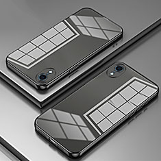 Custodia Silicone Trasparente Ultra Sottile Cover Morbida SY2 per Apple iPhone XR Nero