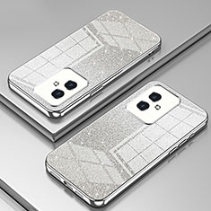 Custodia Silicone Trasparente Ultra Sottile Cover Morbida SY2 per Huawei Honor 100 5G Argento