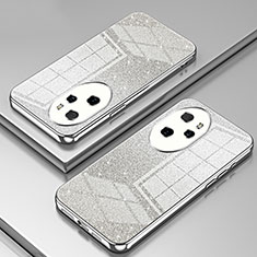 Custodia Silicone Trasparente Ultra Sottile Cover Morbida SY2 per Huawei Honor 100 Pro 5G Argento