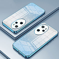 Custodia Silicone Trasparente Ultra Sottile Cover Morbida SY2 per Huawei Honor 100 Pro 5G Blu