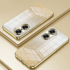 Custodia Silicone Trasparente Ultra Sottile Cover Morbida SY2 per Huawei Honor 60 5G Oro
